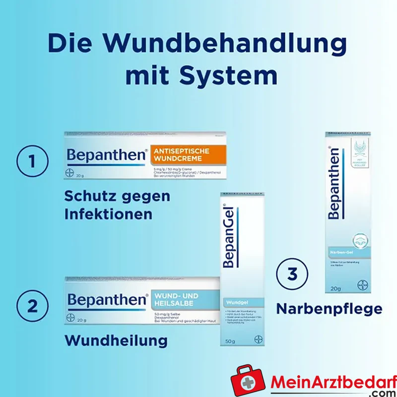 Bepanthen Narben-Gel mit Massage-Roller, Silikon & Dexpanthenol, 20 g