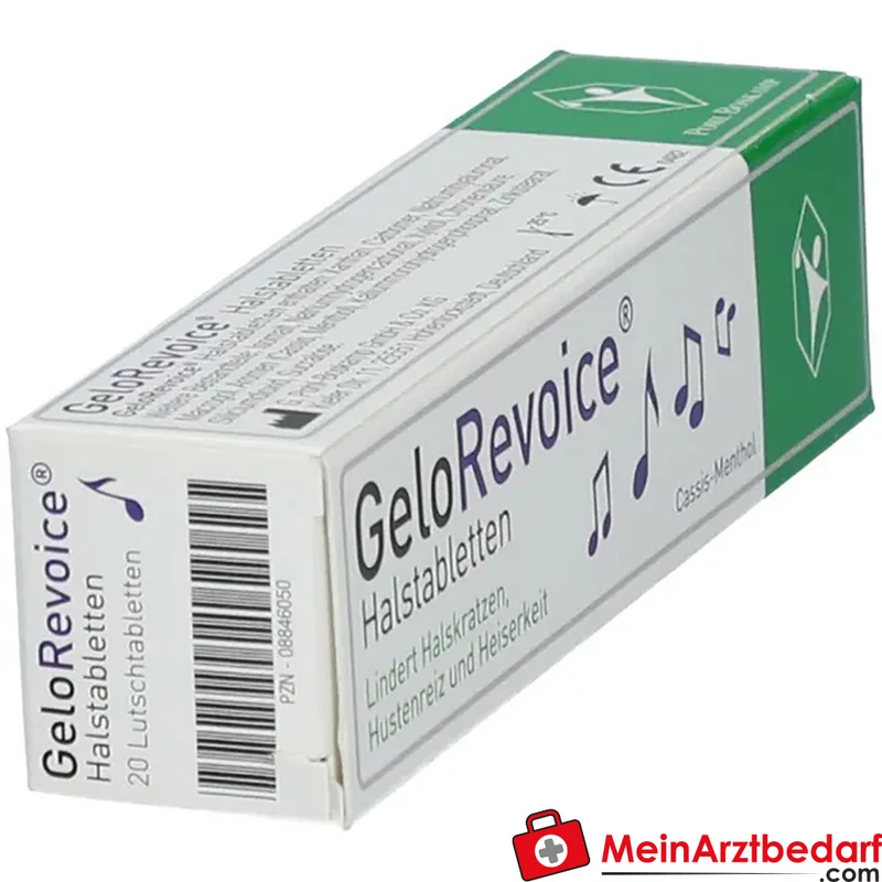 GeloRevoice Halstabletten Hyaluronsäure, Xanthan & Carbomer 20 Stück