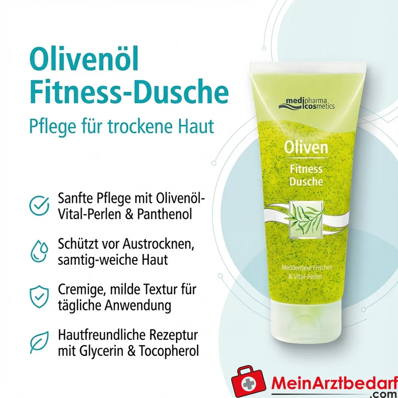 medipharma cosmetics Olivenöl Fitness-Duschgel mit Panthenol, Tube 200 g