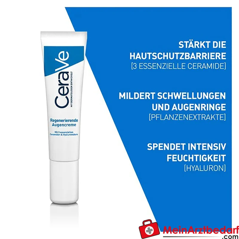 CeraVe Regenerierende Augencreme mit Hyaluronsäure und Ceramiden 14 ml