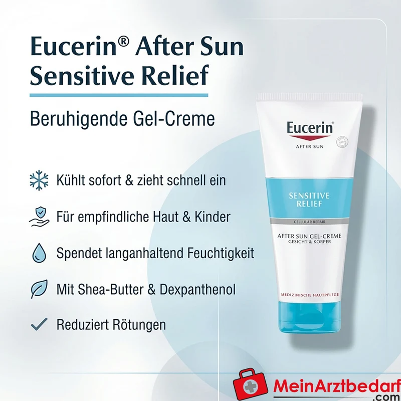 Eucerin After Sun Sensitive Relief Gel-Creme mit Dexpanthenol und Licochalcone A 200 ml