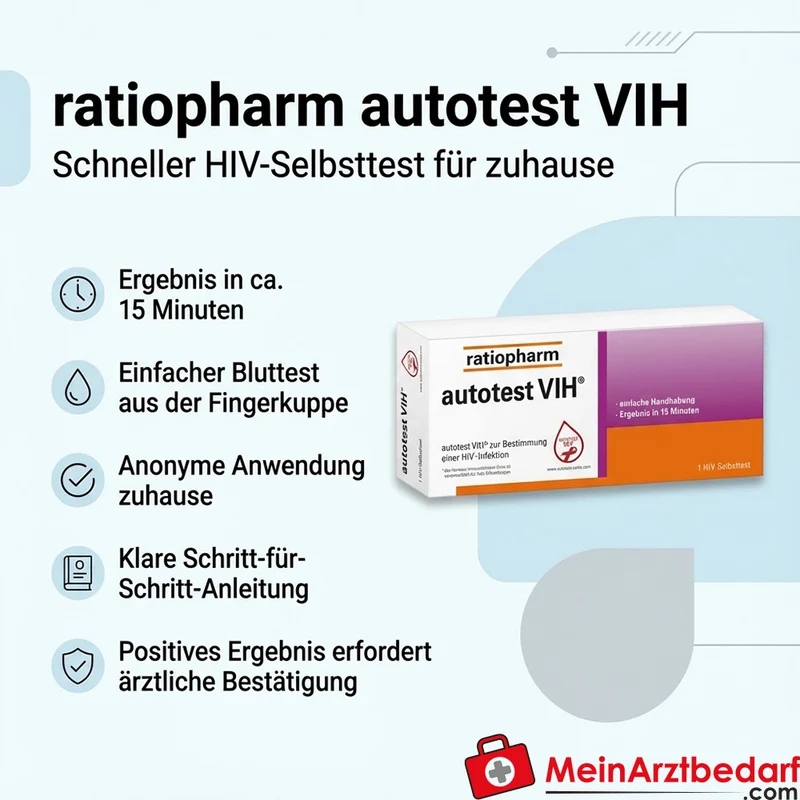 ratiopharm autotest VIH Selbsttest Bluttest 1 Stück