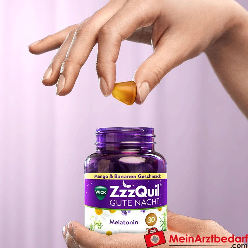 WICK ZzzQuil Gute Nacht Melatonin 1 mg Weichgummis 60 Stück