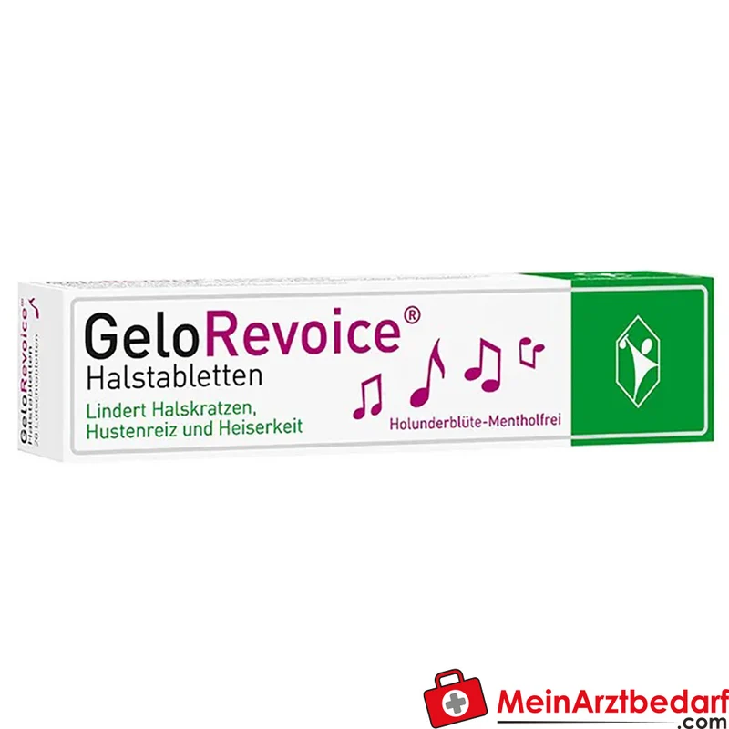 GeloRevoice Halstabletten mit Hyaluronsäure (Xanthan, Carbomer) mentholfrei 20 St.