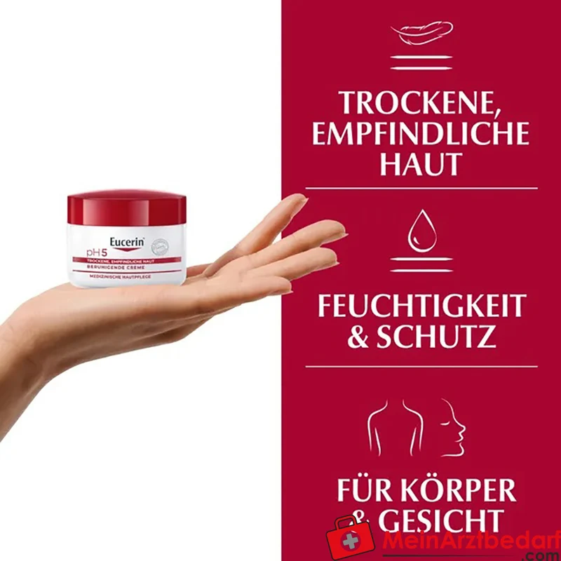 Eucerin pH5 Creme 3% Dexpanthenol Gesichts- und Körpercreme 75 ml
