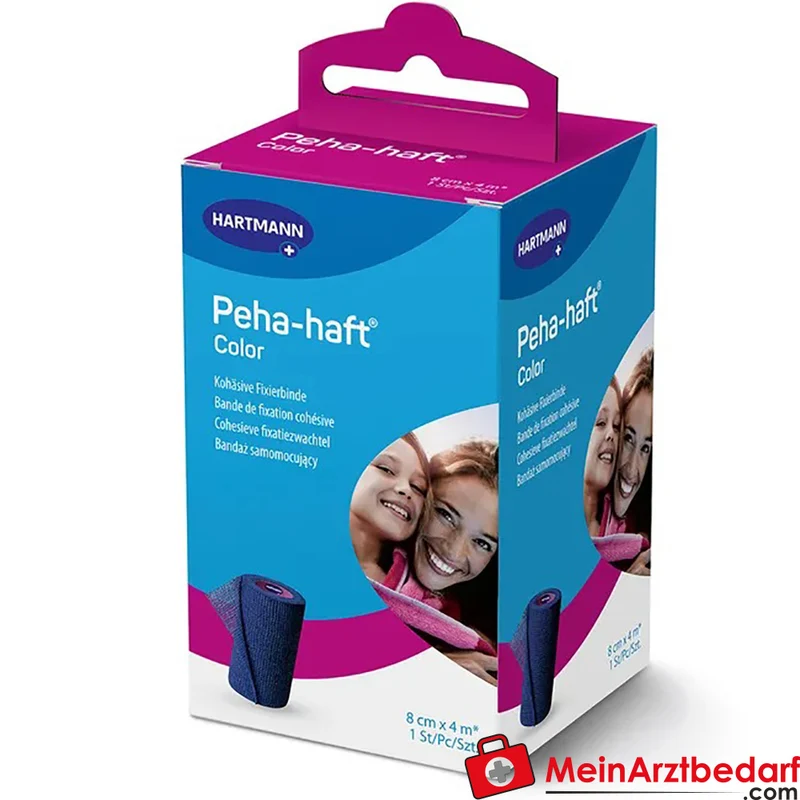 Peha-haft selbsthaftende Fixierbinde latexfrei 8 cm x 4 m blau 1 Stk.