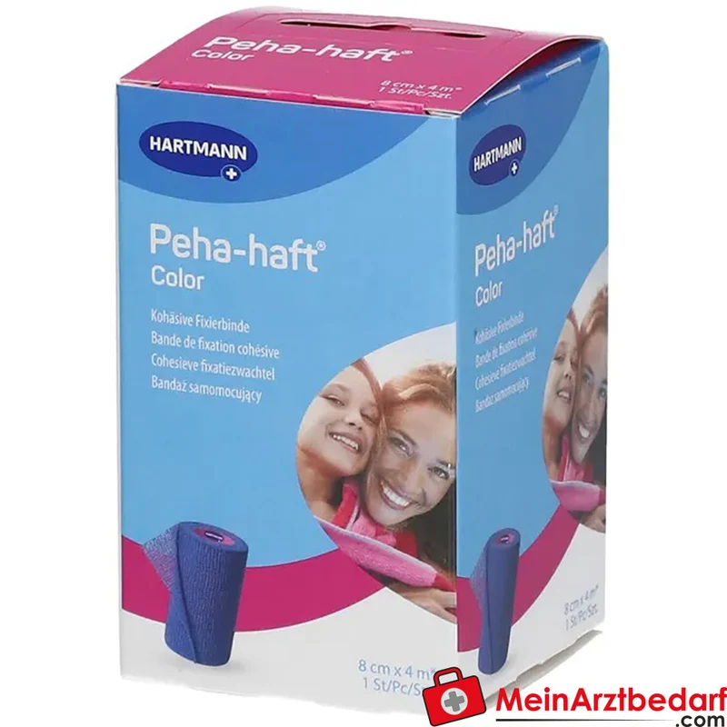 Peha-haft selbsthaftende Fixierbinde latexfrei 8 cm x 4 m blau 1 Stk.