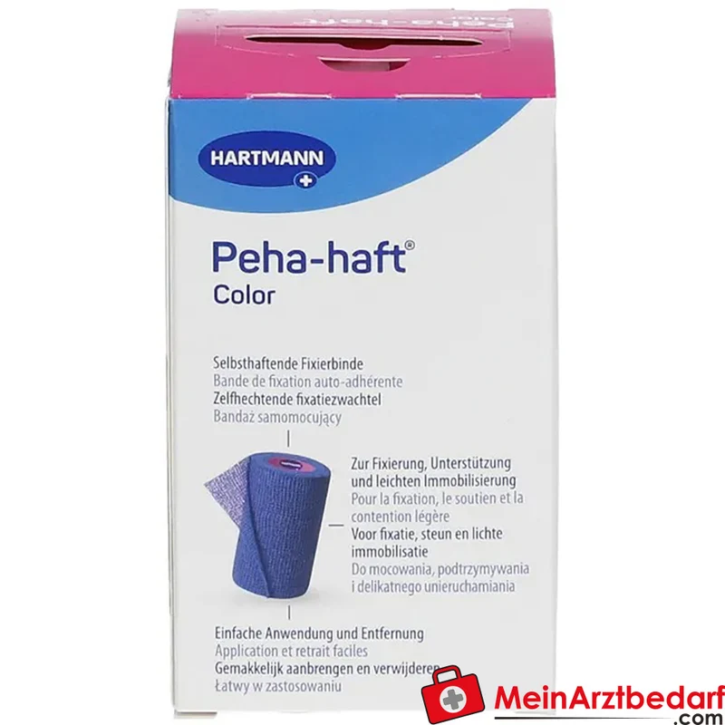 Peha-haft selbsthaftende Fixierbinde latexfrei 8 cm x 4 m blau 1 Stk.