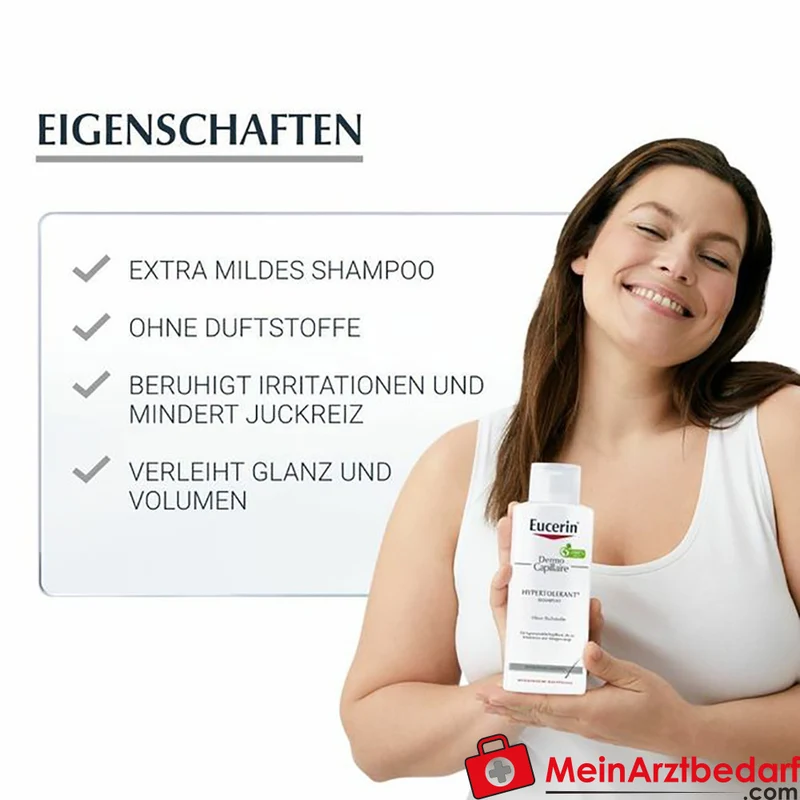 Eucerin DermoCapillaire Hypertolerant Shampoo mild für hypersensible Kopfhaut 250 ml