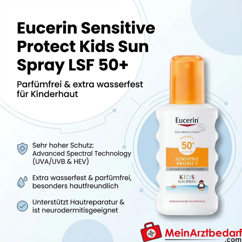 Eucerin Sensitive Protect Kids Sun Spray LSF 50+ parfümfrei 200 ml