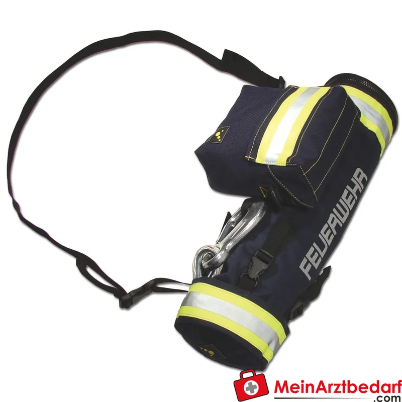 KOMBI Leinenbeutel Feuerwehr 370G TEC Fire Retardant blau – auslaufsicheres 30‑m‑Leinenfach, RV-Bodenfach, 48×14 cm