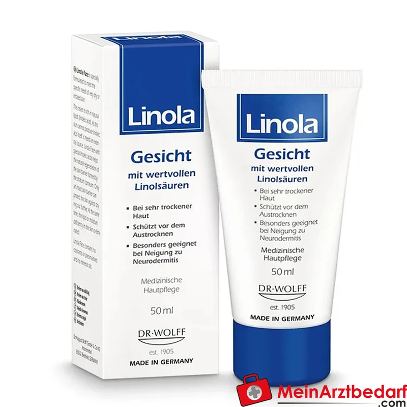 Linola Gesicht Creme 50 ml für sehr trockene, juckende Haut