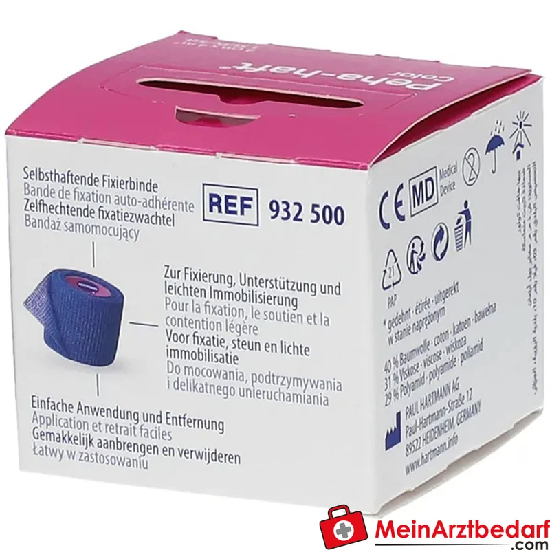 Peha-haft selbsthaftende Fixierbinde latexfrei 4 cm x 4 m blau 1 Stk.