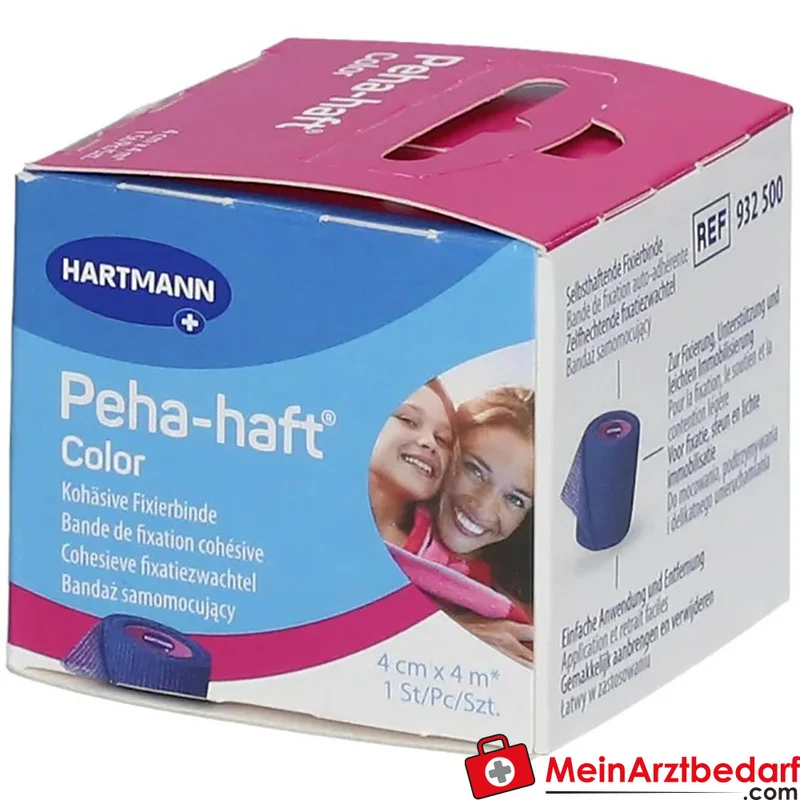 Peha-haft selbsthaftende Fixierbinde latexfrei 4 cm x 4 m blau 1 Stk.
