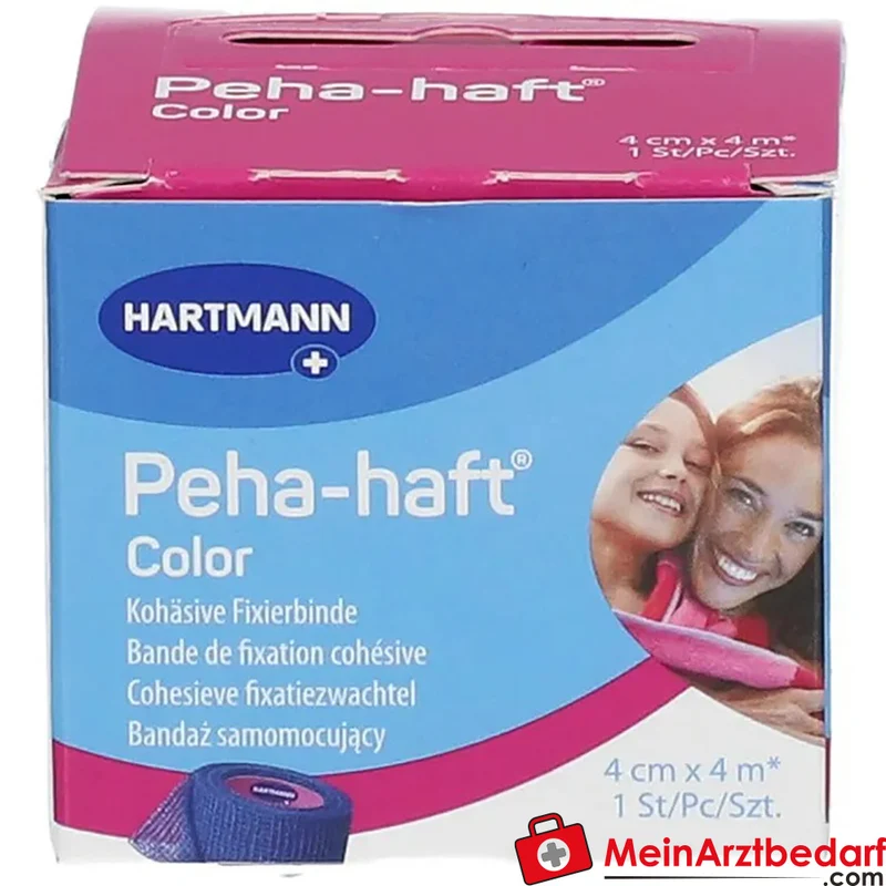 Peha-haft selbsthaftende Fixierbinde latexfrei 4 cm x 4 m blau 1 Stk.