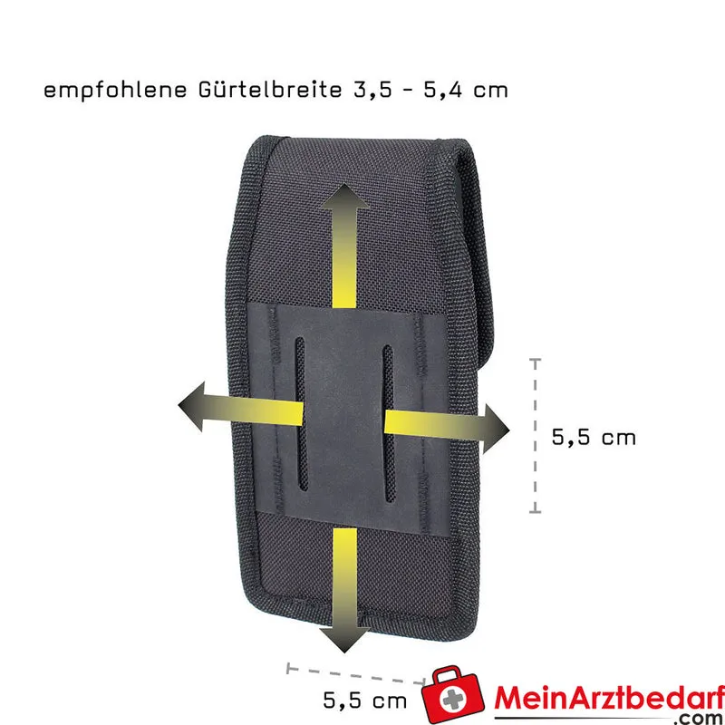 TEE-UU SMARTY PRO Smartphone-Holster 4,7–6,7" schwarz, gepolstert, zwei-Wege-Gürtelschlaufe