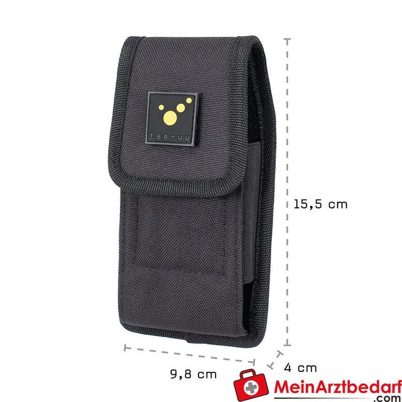 TEE-UU SMARTY PRO Smartphone-Holster 4,7–6,7" schwarz, gepolstert, zwei-Wege-Gürtelschlaufe