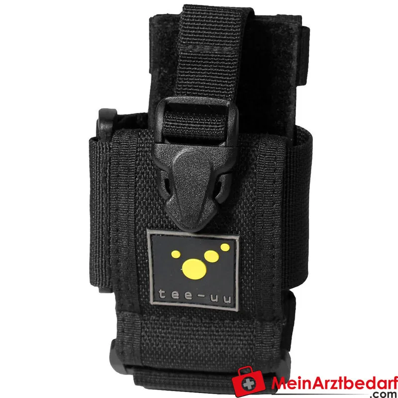 TEE-UU RING Holster für Digitalfunk & Smartphone, verstellbar, 1200D Polyester, schwarz, bis 16×16 cm