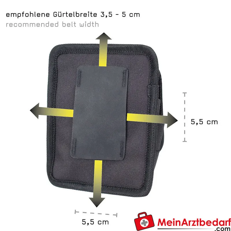 TEE-UU RADIO PLUS Funkgeräte-Holster schwarz gepolstert 1200D Polyester 14x17x5,5 cm
