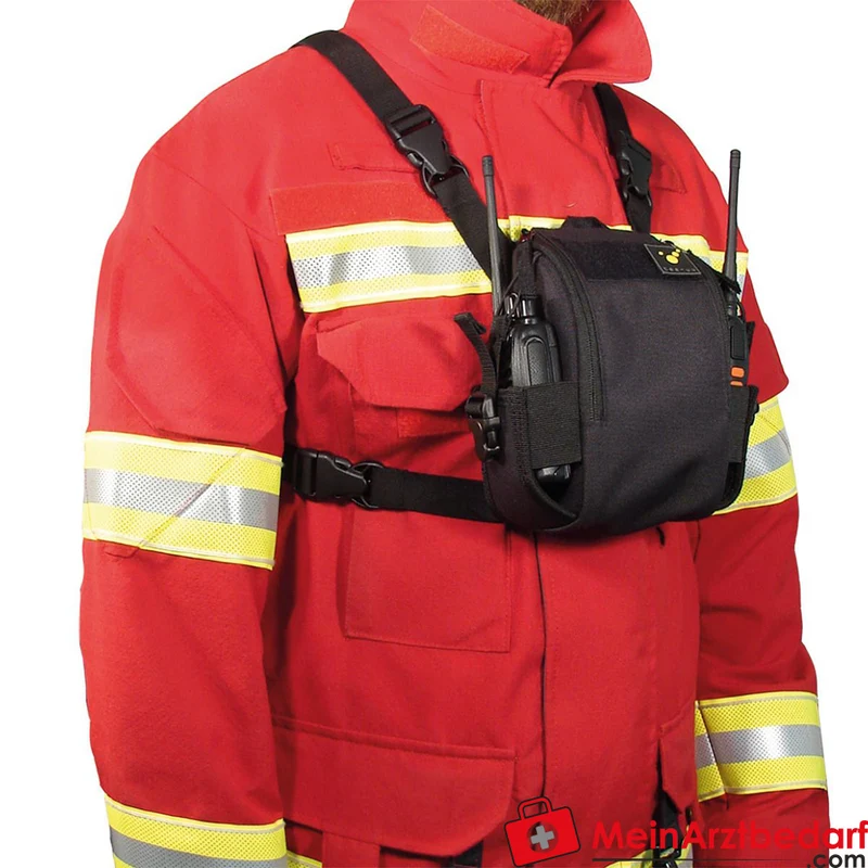 TEE-UU IFAK Radio Chest Rig Funkgeräte-Harnisch mit IFAK-Tasche, schwarz
