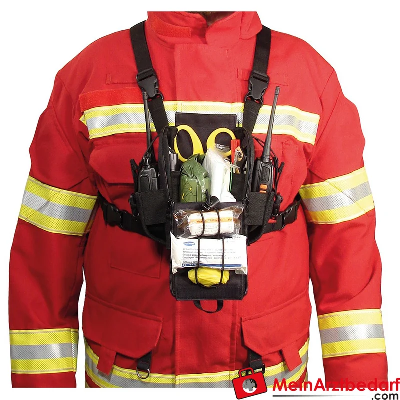 TEE-UU IFAK Radio Chest Rig Funkgeräte-Harnisch mit IFAK-Tasche, schwarz