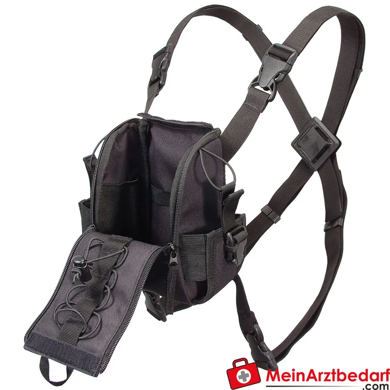 TEE-UU IFAK Radio Chest Rig Funkgeräte-Harnisch mit IFAK-Tasche, schwarz