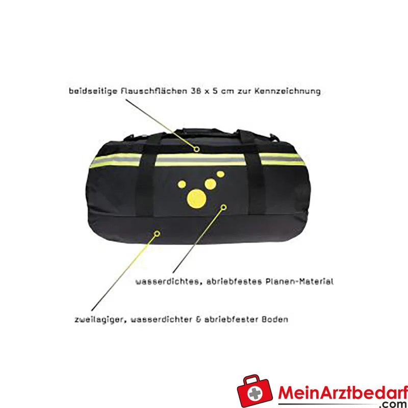 TEE-UU BARRELBAG Bekleidungstasche 75 L wasserdicht mit verstärktem Boden, Rucksack- und Umhängefunktion, Reflexstreifen