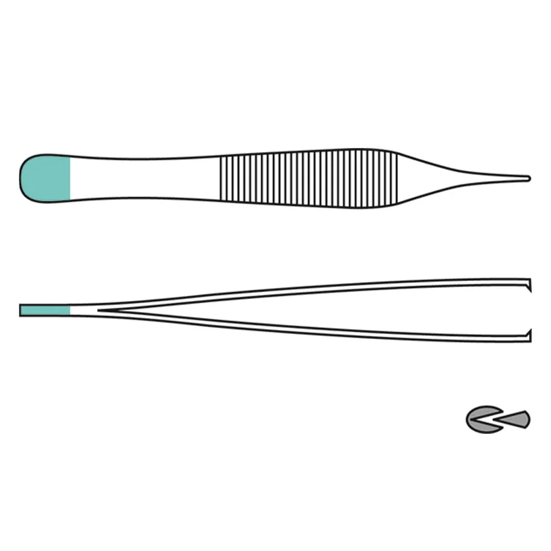 Micro-Adson Pinzette, chirurgisch, 12 cm