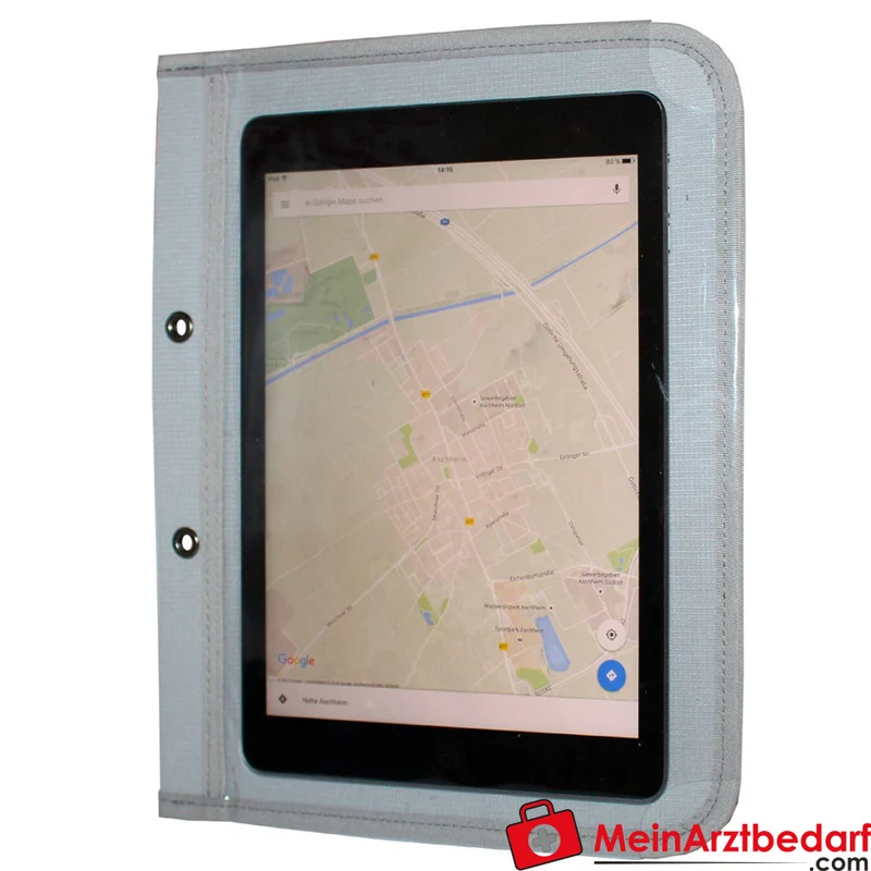 TEE-UU TABLET-FLAP Einhefter für BIG Einsatz-Organizer, Tablet-Hülle 28 x 19 cm, 600D Polyester, grau
