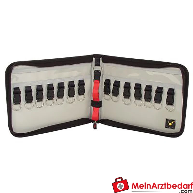 TEE-UU Keysafe Schlüsselmappe für 14 Schlüssel, 600D Polyester, Schwarz, 27,5 x 22 x 4 cm
