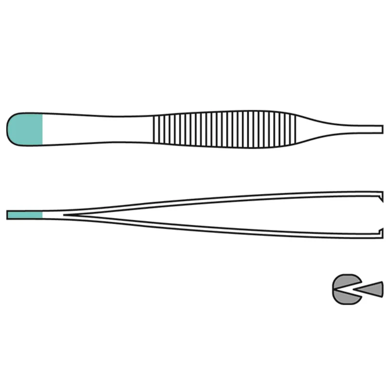 Chirurgische Pinzette nach Adson, gerade, 12 cm