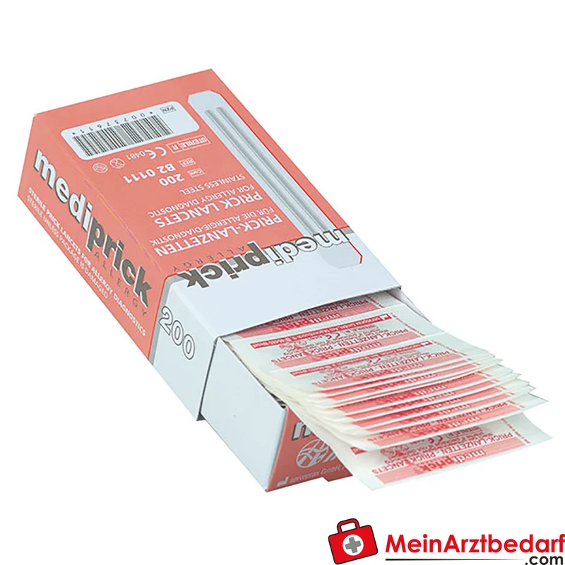 Mediprick Allergietest-Lanzetten 0,9 mm Einmal-Lanzetten steril 200 Stück