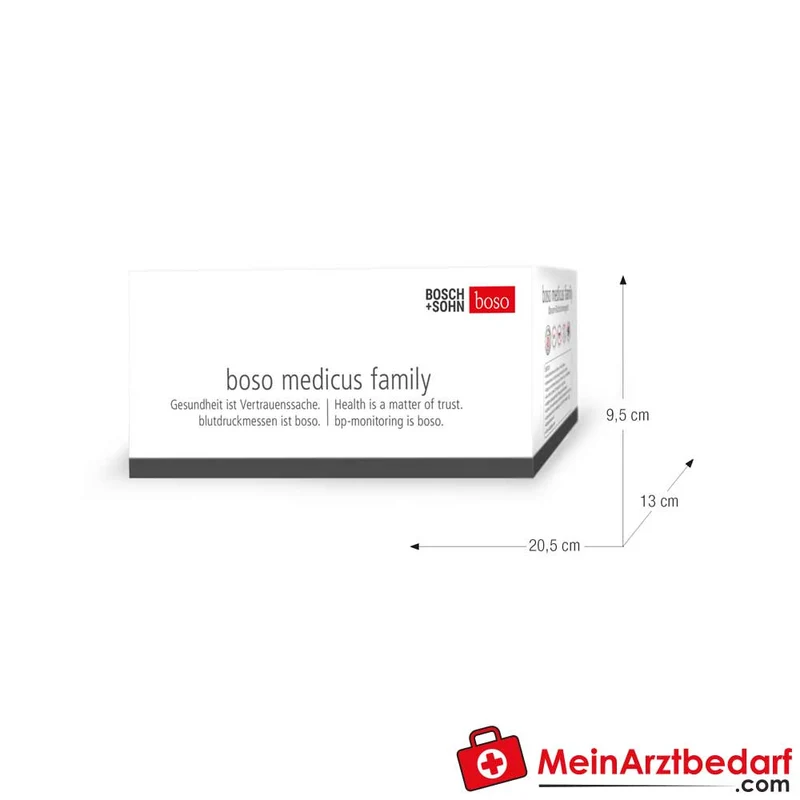 Boso medicus family Partner-Blutdruckmessgerät 2x30 Speicher Arrhythmie-Erkennung