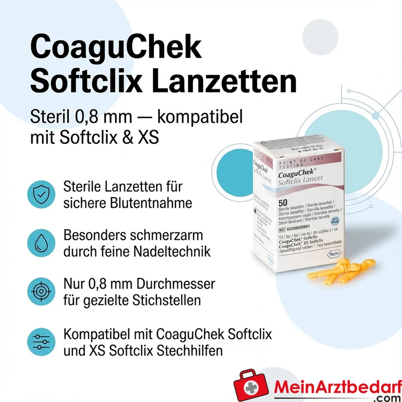 CoaguChek Softclix Lanzetten, 50 Stück