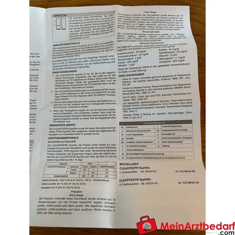 Cleartest Syphilis Schnelltest