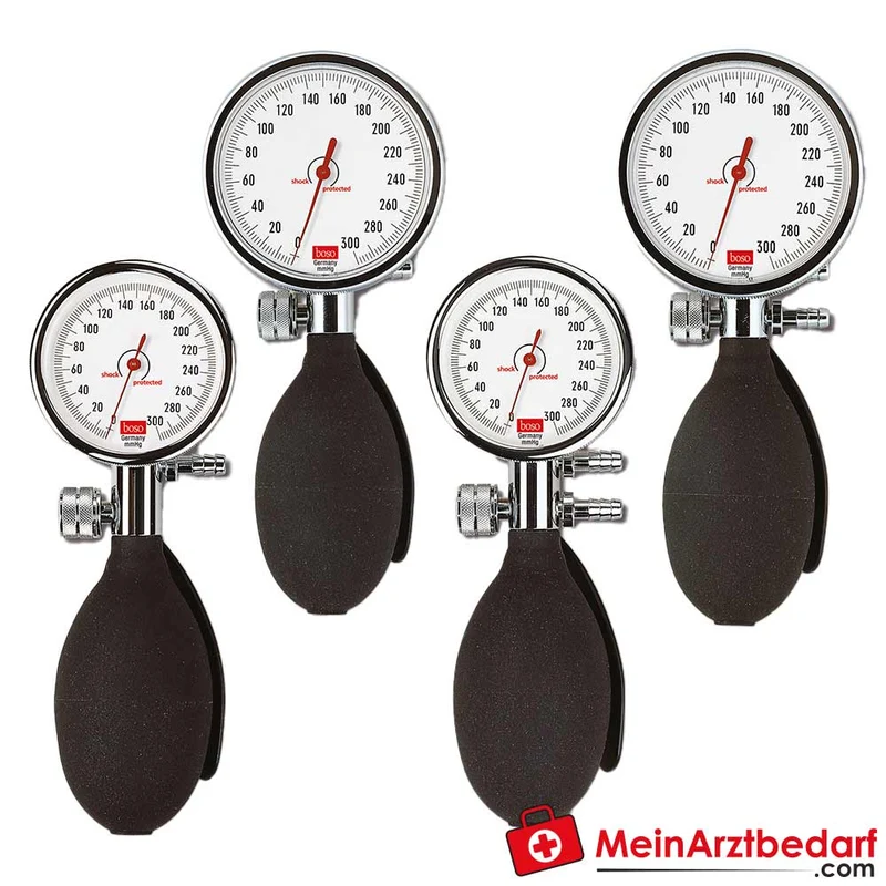 boso Roid Blutdruckmessgerät Oberarm Profi, Metallring, Ø48/60 mm, Ein- oder Doppelschlauch, Manschetten XS–XL