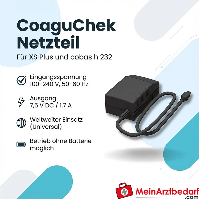 Netzteil für CoaguChek XS Plus und cobas h 232