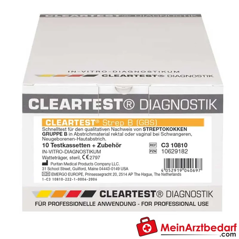 Cleartest Strep B (GBS) Schnelltest, 10 Tests