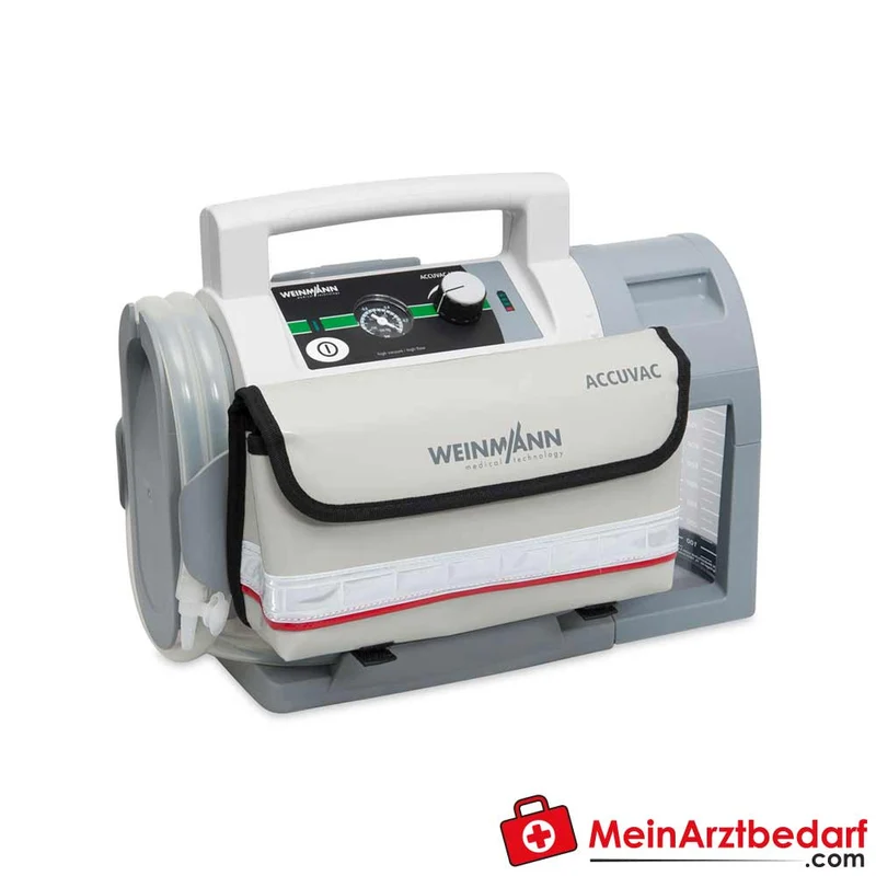 Weinmann Accuvac Lite Absaugpumpe bis -0,8 bar, 26 l/min, autoklavierbarer Mehrwegbehälter, für Erwachsene, Kinder, Säuglinge