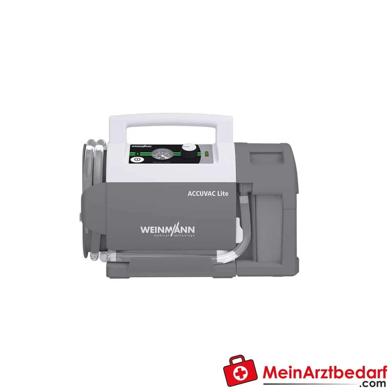 Weinmann Accuvac Lite Absaugpumpe bis -0,8 bar, 26 l/min, autoklavierbarer Mehrwegbehälter, für Erwachsene, Kinder, Säuglinge