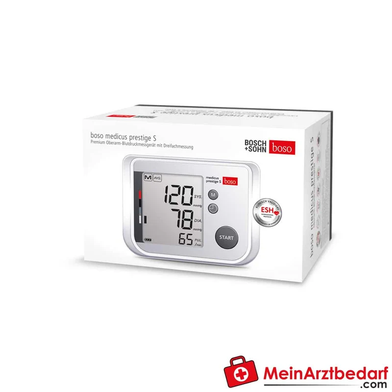 boso medicus prestige S Oberarm-Blutdruckmessgerät mit Dreifachmessung