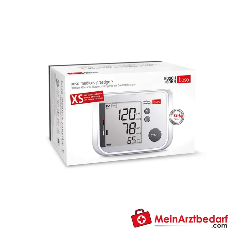 boso medicus prestige S Oberarm-Blutdruckmessgerät mit Dreifachmessung