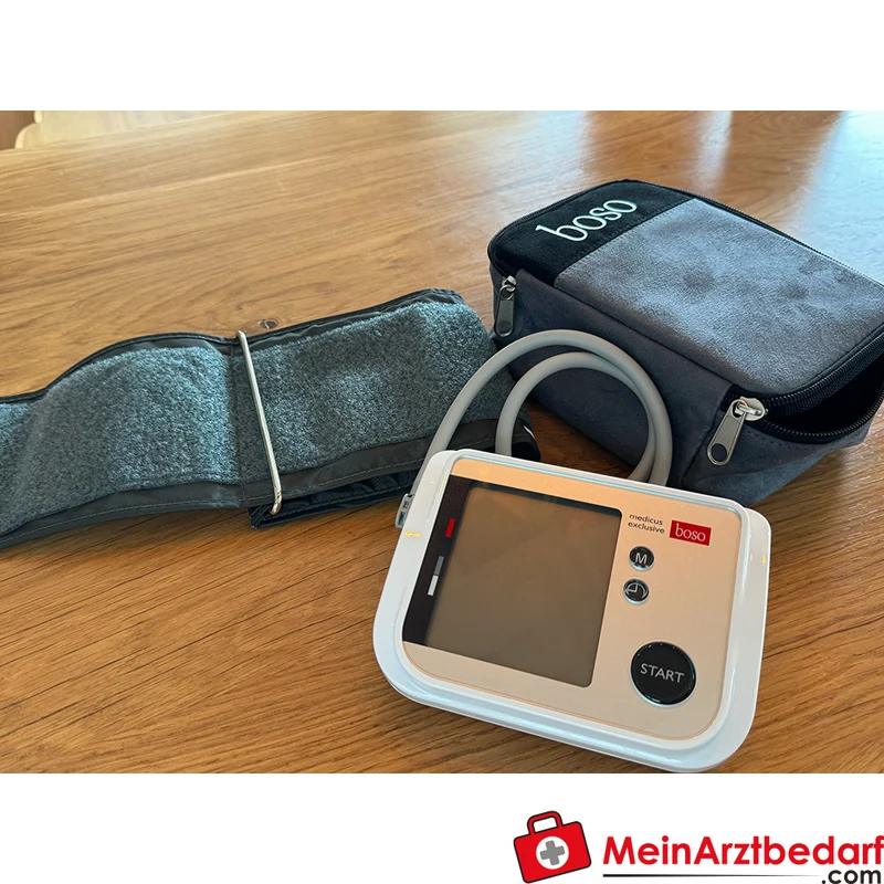 Boso medicus exclusive Oberarm-Blutdruckmessgerät, klinisch validiert, Sprachausgabe, 16–48 cm