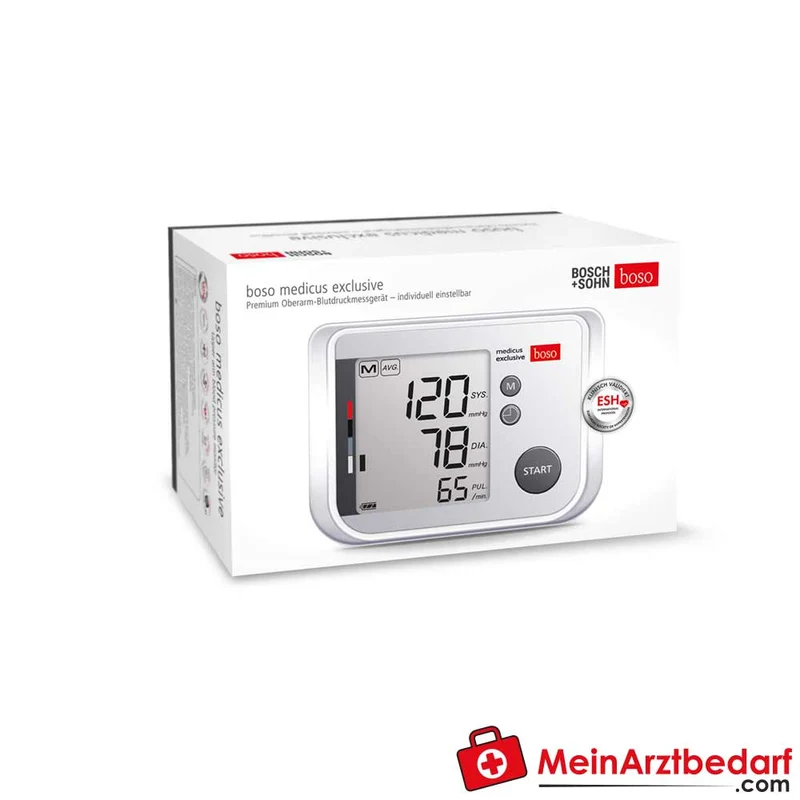 Boso medicus exclusive Oberarm-Blutdruckmessgerät, klinisch validiert, Sprachausgabe, 16–48 cm