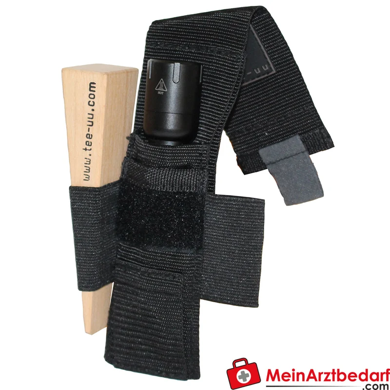 TEE-UU MINI LED Taschenlampen-Holster für TEE-LIGHT S100, Polypropylen schwarz, 5 × 15,5 × 1,5 cm