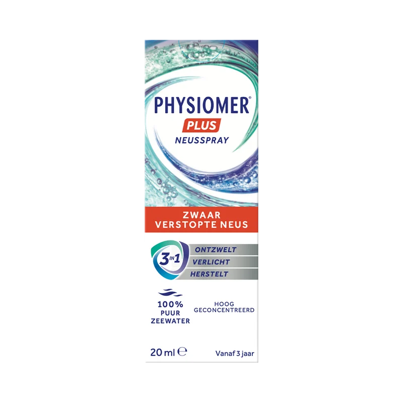 Physiomer Plus Neusspray voor Zwaar Verstopte Neus