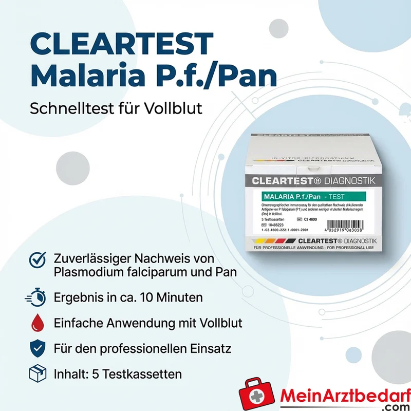 Cleartest Malaria P.f./Pan Schnelltest, 5 Testkasetten