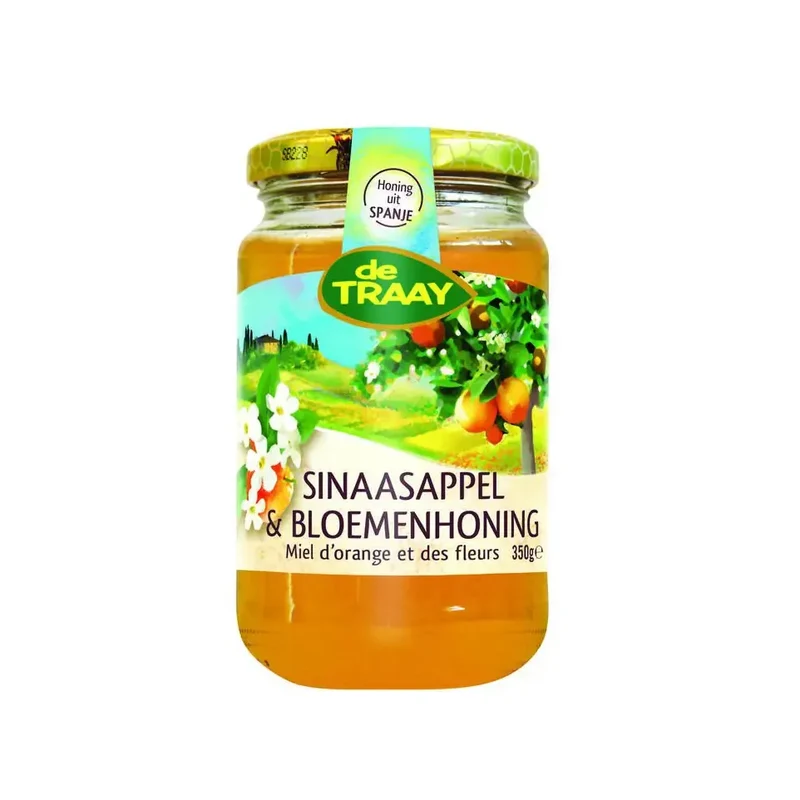 De Traay Sinaasappel & bloemenhoning 350 gram