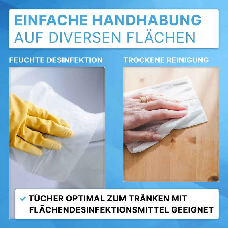 ARNOMED DRY WIPES Trockene Vliestuchrollen/Vliestücher zur Tränkung mit Desinfektionsmittel