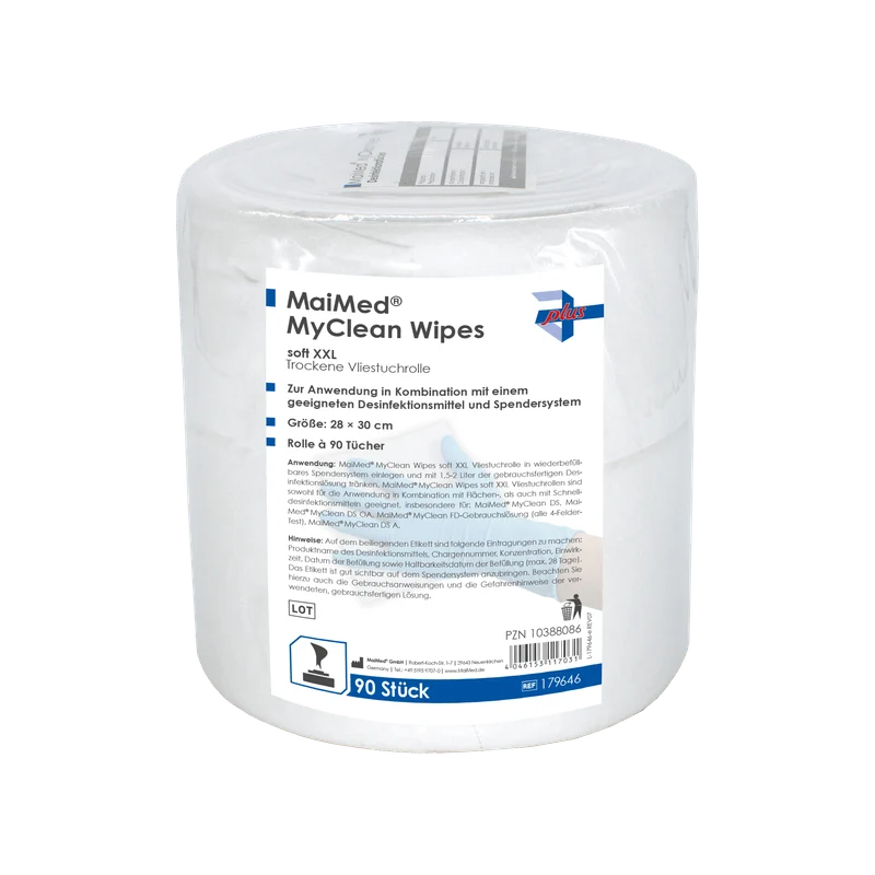 MaiMed MyClean Wipes soft XXL Desitücher, Refill 90 Blatt,ungetränkt, 28x30cm | Packung (90 Blätter)